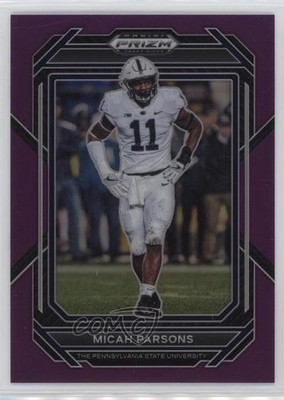 2023 Panini Prizm Draft Picks Purple Prizm 25/75 Micah Parsons #75 0rd2