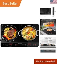 Dual Zone Aobosi Induction Cooktop 1800W - Energy-Efficient Cooking with Timer