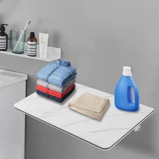 Folding Wall Desk - Stylish Space-Saving Wall-Mounted Table in White