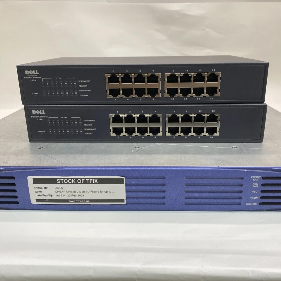 Broadcast Unmanaged Fast Ethernet Switch Dell 2216 16-Port Rack-Mount - Image 4 of 4