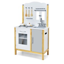 Topbuy Kids Kitchen Playset Cooking Play Toy with Cookware Utensils Stove