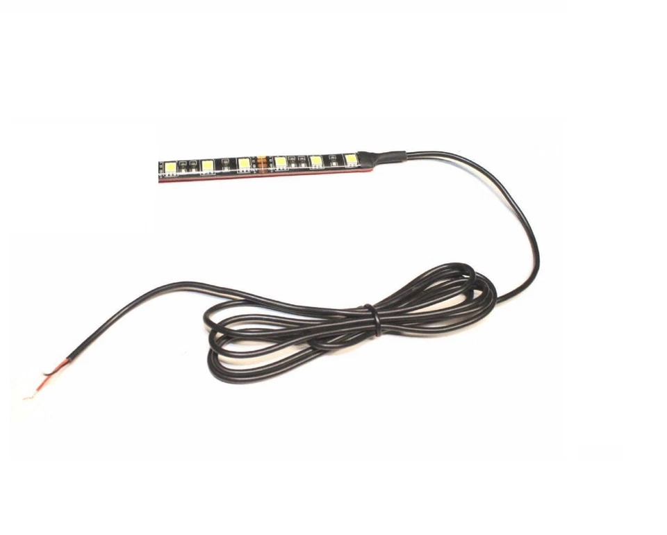 1x Tira de matrícula LED 12V luz blanca impermeable motocicleta al ras delgada Foto 3 de 4