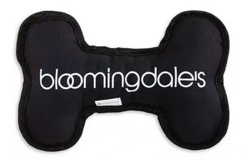 NEW Bloomingdale's Luxury Designer Dog Bone Squeaky Chew Fetch Toy with Tags - Picture 1 of 3