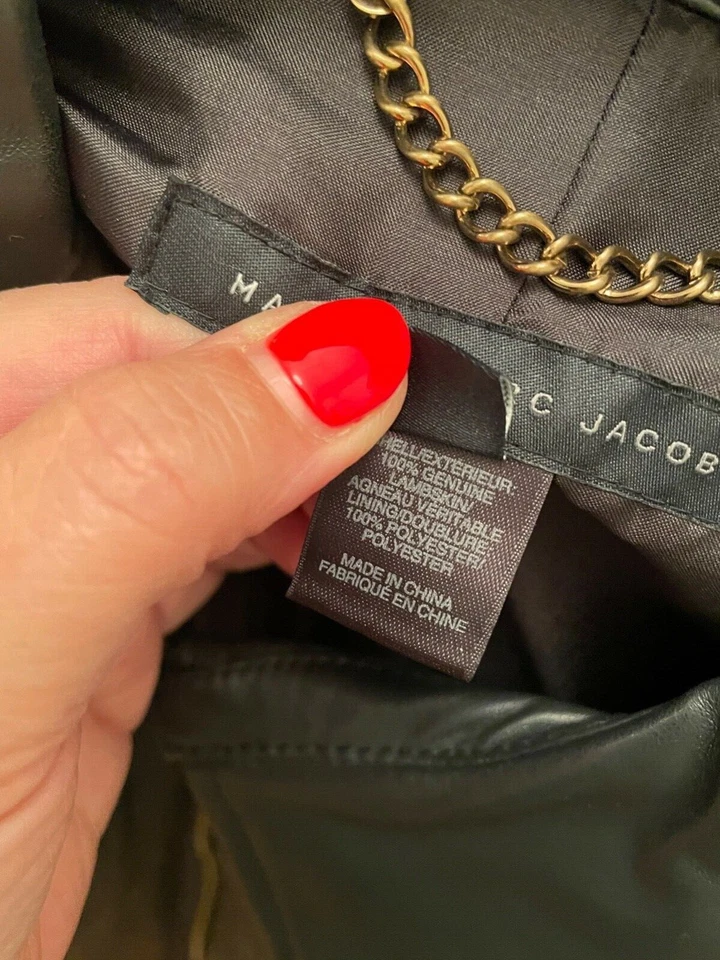 Jaqueta de Moto MARC BY MARC JACOBS Couro Grande Orcha Preta - Imagem 4 de 4
