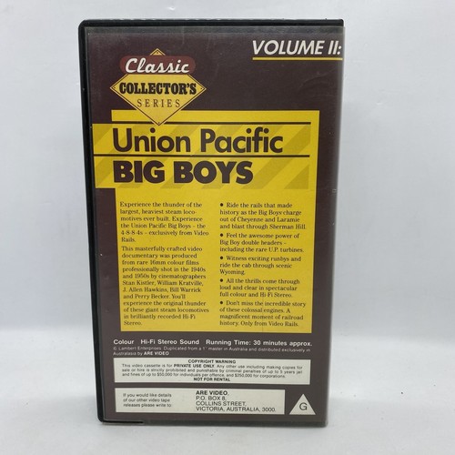 Union Pacific Bog Boys Vol 2 Classic Collectors Railways Video VHS - Picture 5 of 14