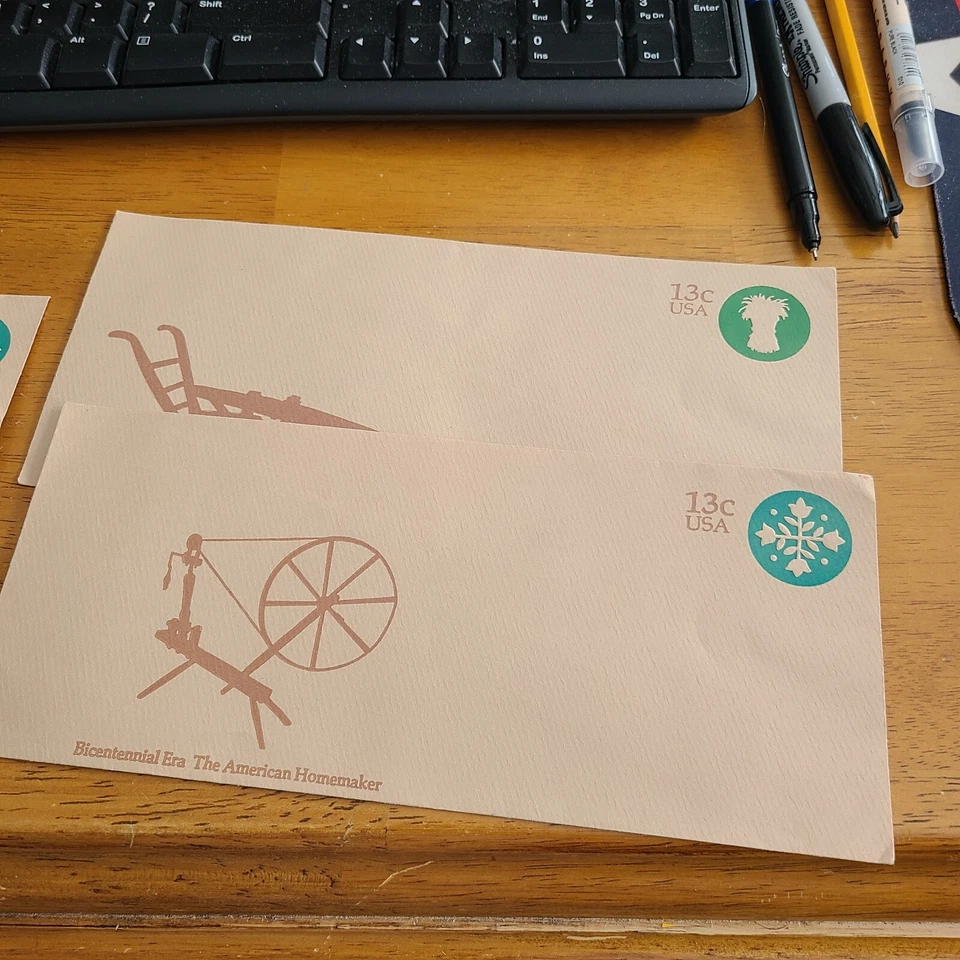 Lot Of 4 US Stamps  Bicentennial Era Envelopes 13c Unused - Image 3 of 3