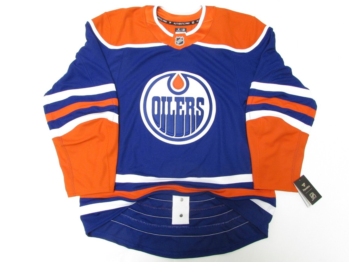 EDMONTON OILERS HOME FANATICS AUTHENTIC PRO HOCKEY JERSEY SIZE 58+