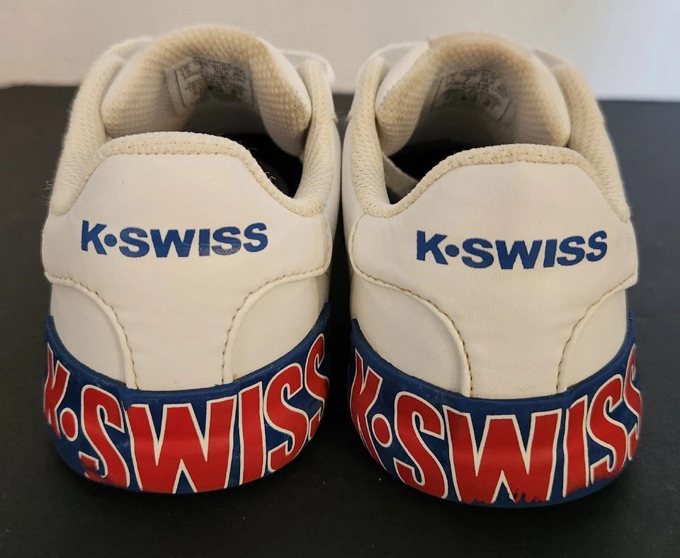 Zapato Deportivo Niños Blanco Kswiss Blanco Talla 2 Tenna Cómodo Con Cordones Foto 4 de 4