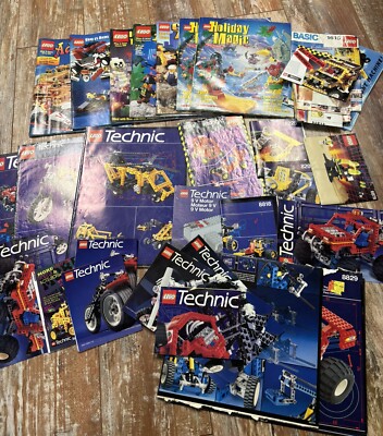Large Vintage Lot Of Lego Technic Instruction Manual Lego Catalogs Mailers 