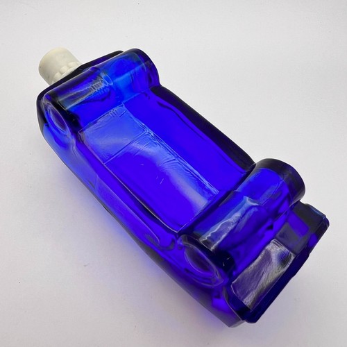 Vintage USSR Perfume Bottle Flask Flacon Rally Car Cobalt Glass 1960 - Picture 6 of 8