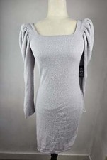 NWT! EXPRESS Size XL Women's Gray Ribbed Sweater Dress