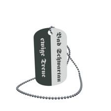 Dog Tag Flag Bad Schwartau Eternal Loyalty Dog Tag Aluminium 30 x 50mm