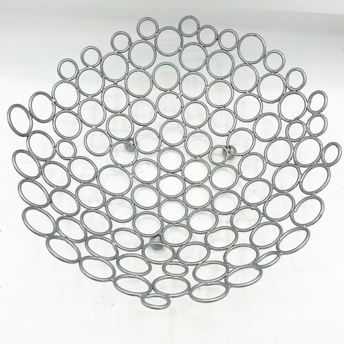 Cesta de exhibición redonda de alambre circular retro 11" - Imagen 2 de 3