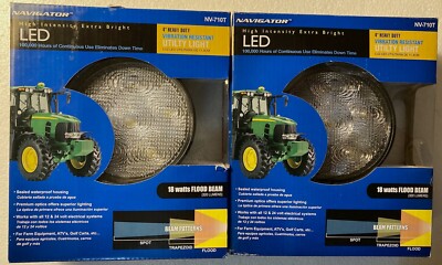 2 Pilot Automotive NV-710T 18-watt 4'' Round Hi-Intensity HD LED OFF-ROAD Lights