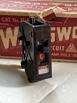 Wadsworth A140 40 Amp 1 Pole 1P Type A Plastic FOOT / TAB Breaker A140N NEW!!!