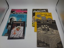 Lot of 7 Vintage Crochet Knit Pattern Booklet Leaflet Tablecloths Bedspreads