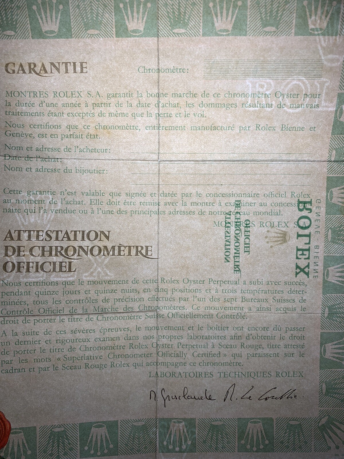 Rolex Warranty Warranty Daydate Onyx Lapis 18038 18039 18059 18048 18028 Blank