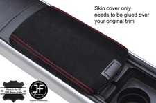 Rote Naht Echt Wildleder Vorne Armlehnen Abdeckung Für Mazda RX8 2003-2012 Maß