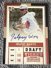 2017 Panini Contenders Draft Picks International Ticket /99 Jelfry Marte #6 Auto
