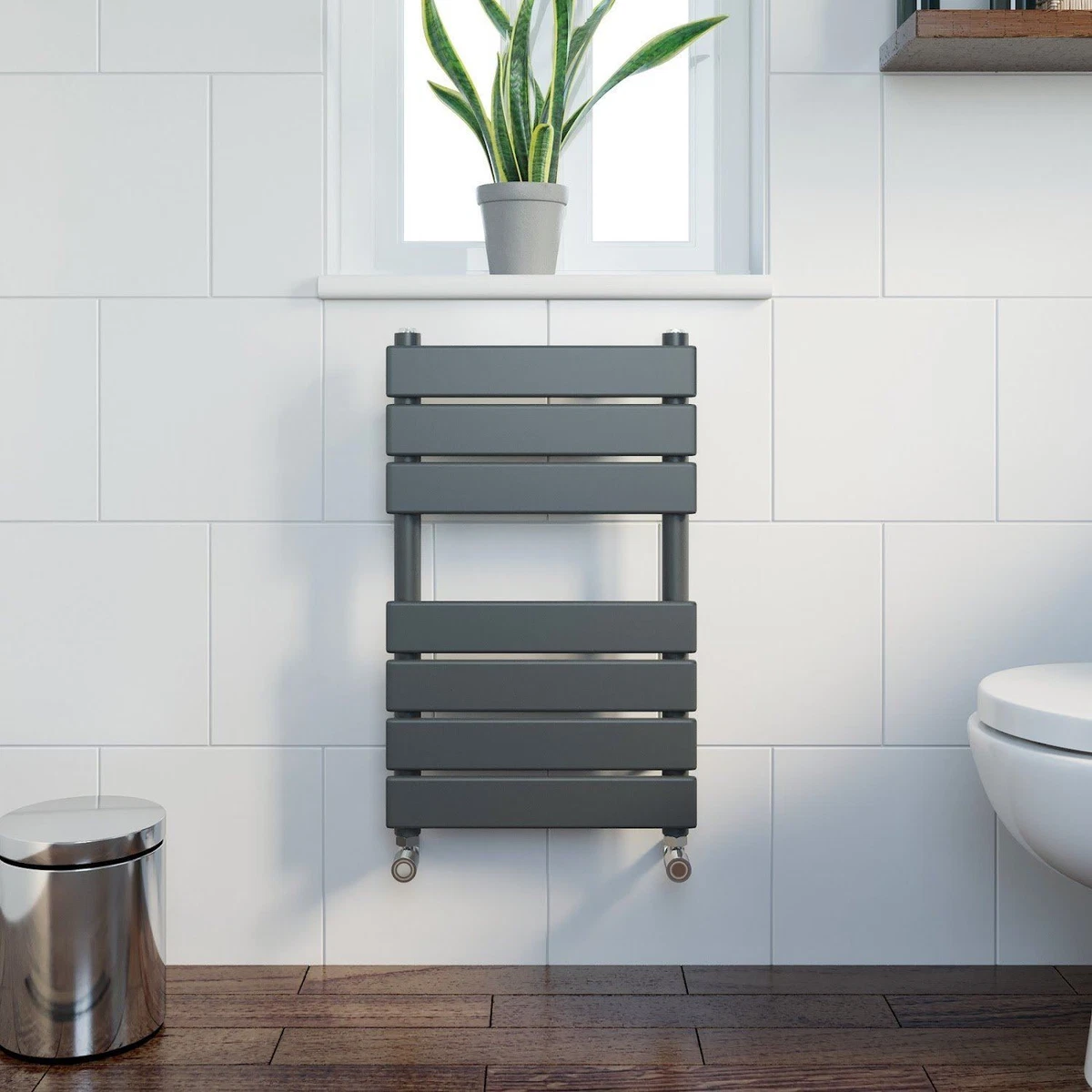 White flat online panel towel radiator
