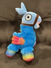Rainbow Llama Plush with Sparkle Wings/hooves, blue llama stuffy