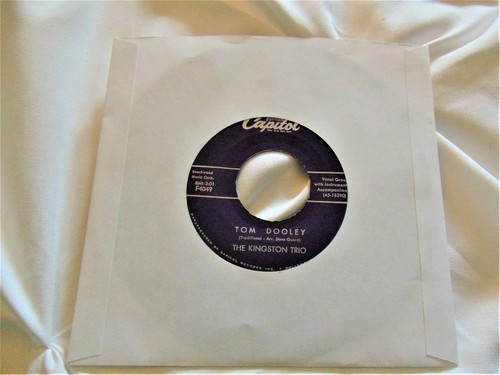 Vintage 45 Record The Kingston Trio Tom Dooley Ruby Red Capitol F4049 EBay