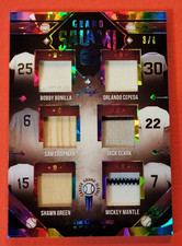 Mickey Mantle ORLANDO CEPEDA BOBBY BONILLA JACK CLARK 6 JERSEY BAT CARD #d3/8
