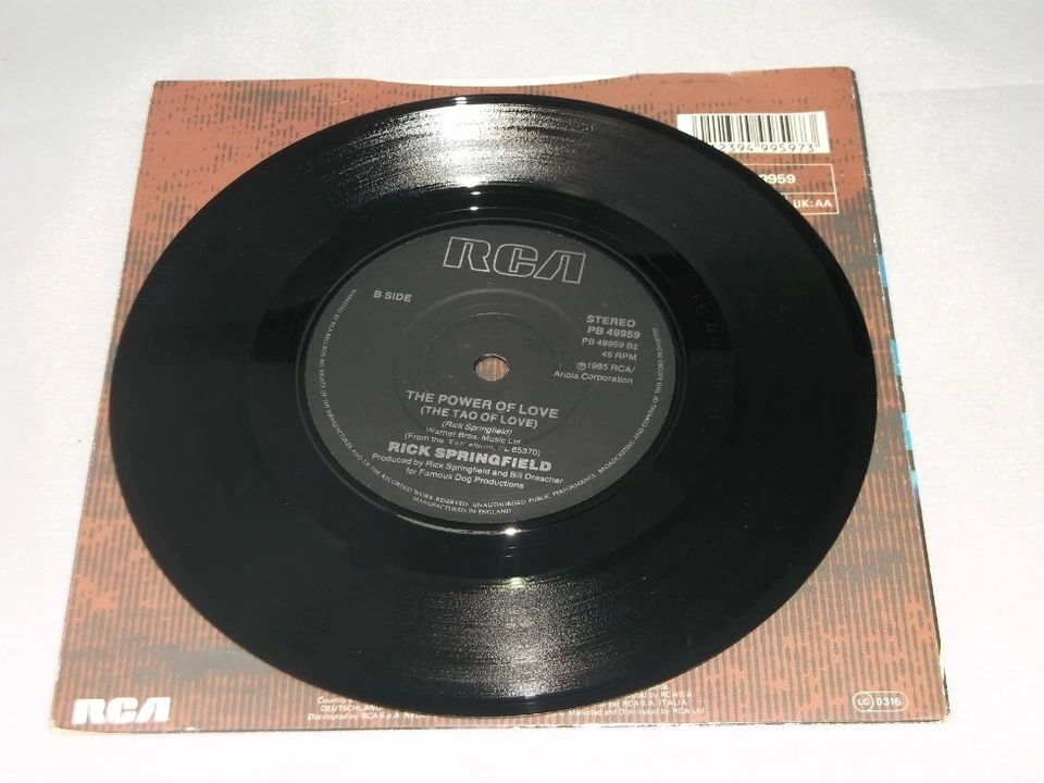 Rick Springfield:   State of the heart   orig UK   EX  7" - Image 3 of 4
