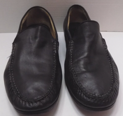 Johnston & Murphy Mens Black Leather Sheepskin Loafers‎ Moc Toe 8.5 M 20-8471 Mens 12 M Johnston Murphy Loafers Dress Shoes Sheepskin  main image 2
