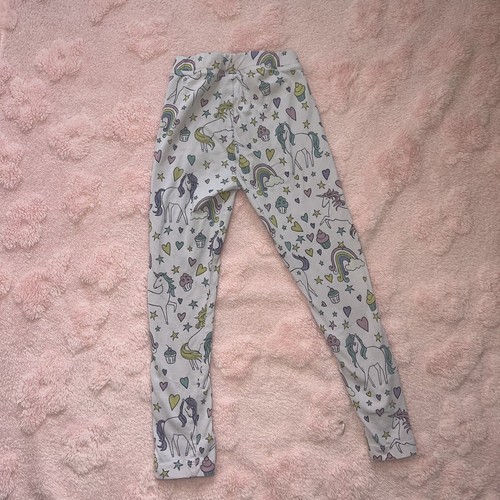 Pink Girls Size XS 4/5 Unicorn Star Heart Rainbow Cupcake Pants Leggings - Picture 6 of 6