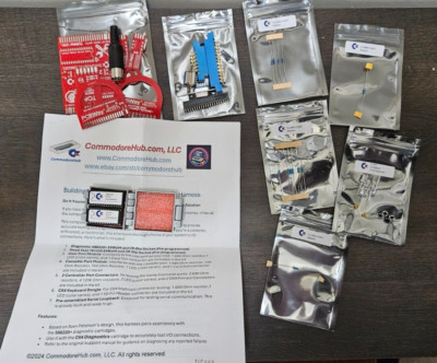 Commodore 64 DIY Diagnostic and Dead Test Cartridge and Harness Kit - USA