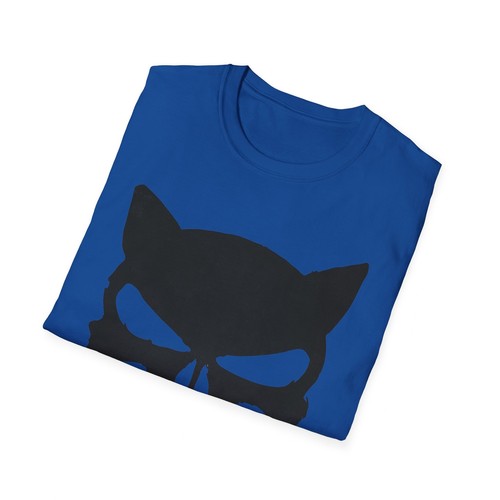 Cat Punisher Skull Unisex Softstyle T-Shirt - Picture 27 of 27
