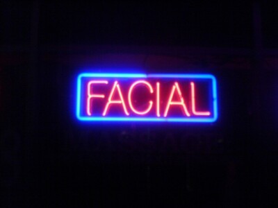 Facial Open 20'' Neon Light Sign Lamp Shop Show Artwork With Dimmer