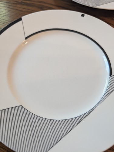 6 Christopher Stuart Optima Angles Salad Plate Set Vintage Art Deco Geometric - Picture 2 of 6