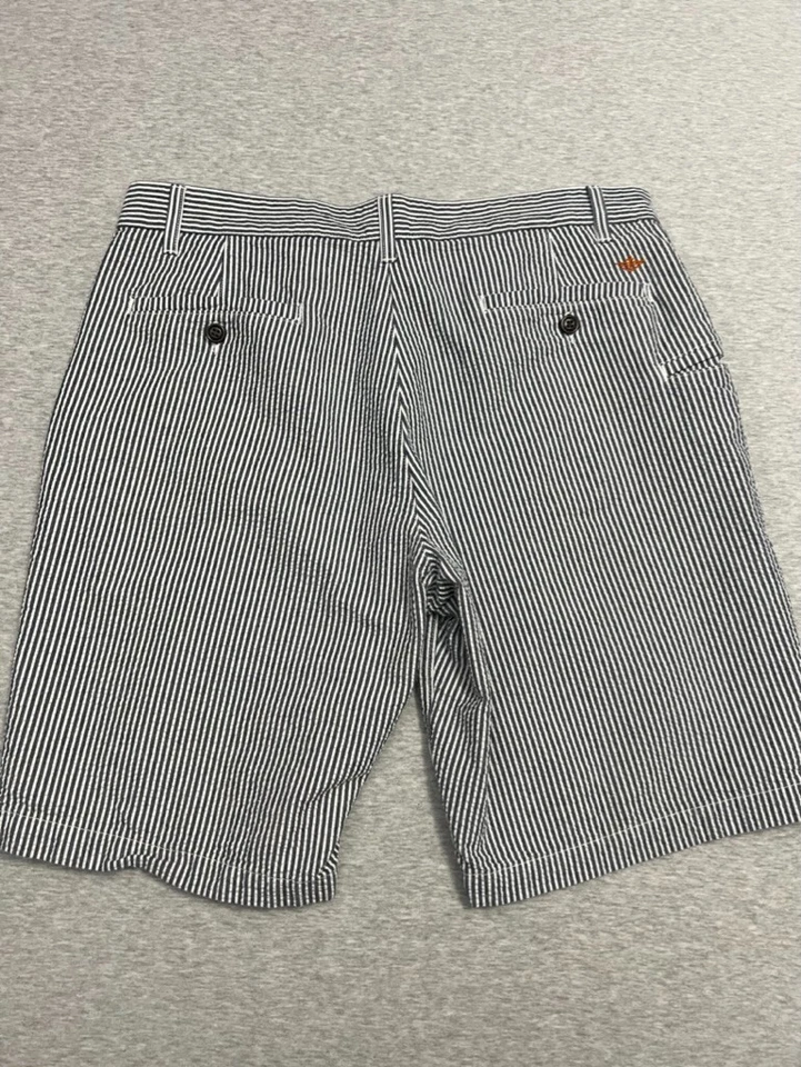 Pantalones Cortos Dockers Para Hombres 36 Seersucker Rayas Azul Blanco Golf Preppy Informales Foto 2 de 4