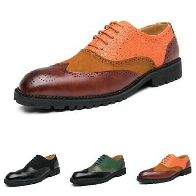 Details about  / Mens Low Top Business Leisure Shoes Pointy Toe Oxfords Carved Work Office New L