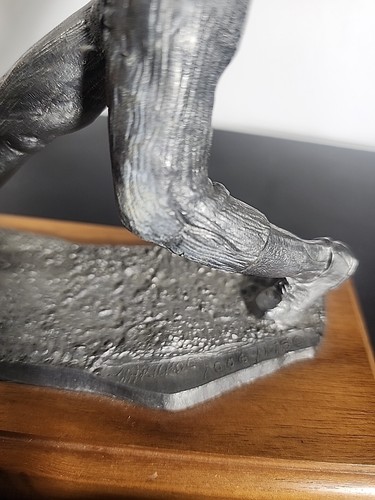 Michael Ricker Pewter Signed Baseball Player/1750 - Picture 2 of 4