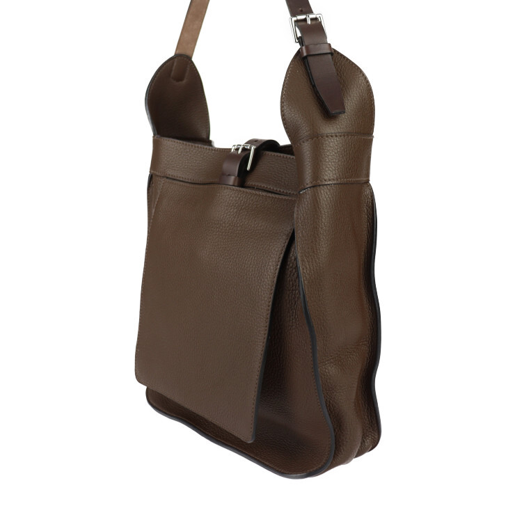 HERMES Handbag  - Marwari PM Shoulder Bag □N engraved Taurillon Clemence Brown