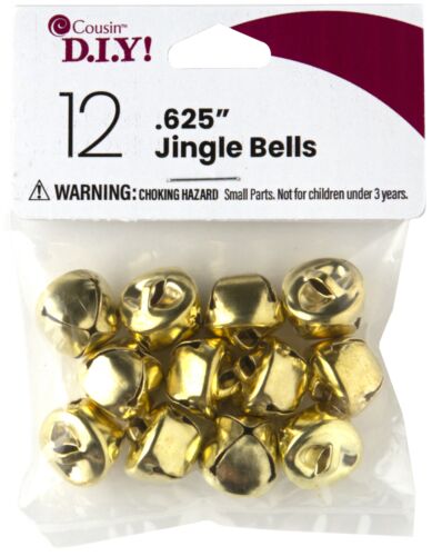 CousinDIY Jingle Bells .625" 12/Pkg-Gold 40000632 - Afbeelding 1 van 3