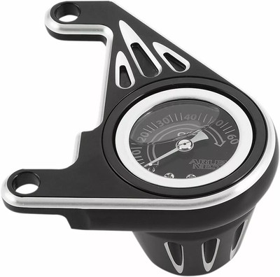 15-668 OIL PRESSURE GAUGE KIT DEEP CUT BLACK HARLEY FXDF 1584 DYNA FAT BOB 2010