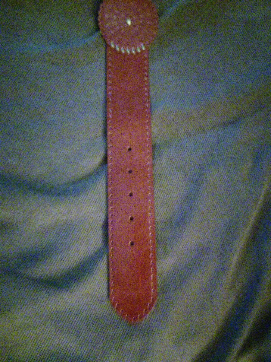 Ceinture Amiee Lynn - Cuir Véritable Et Simili - Taille M/L - Marron Sienna