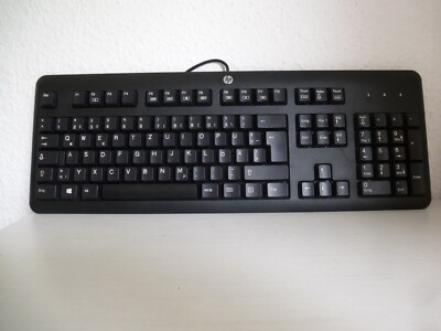 HP QWERTZ PC Tastatur Deutsch Keyboard PS/2 kabelgebunden Kabel KB-1156 schwarz