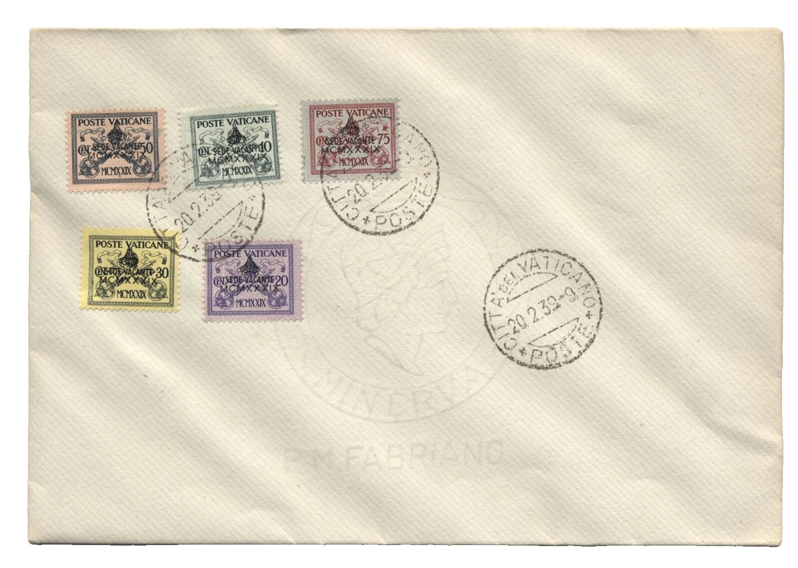 First Day of Issue Architecture Vatican Stamps