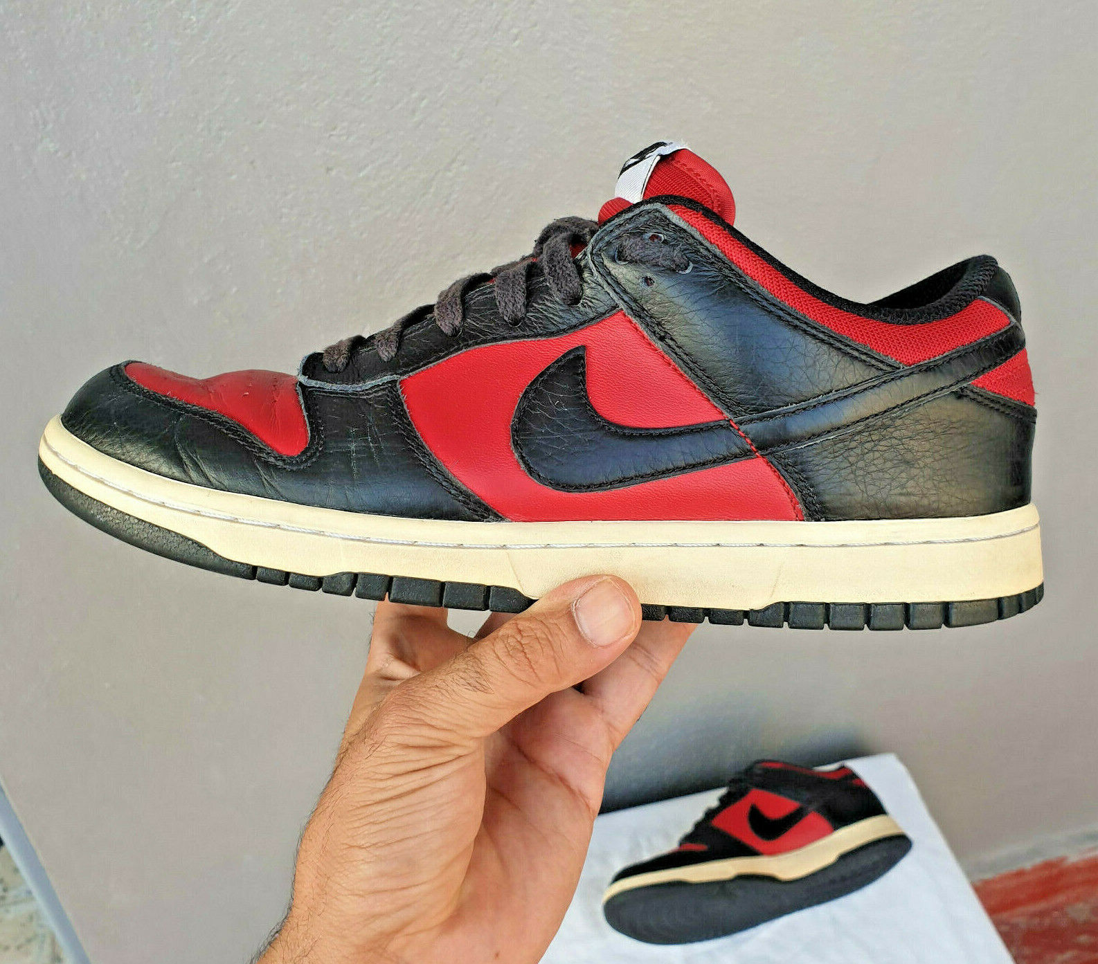 Dunk Low Pro Sneaker Bred Rare Shoes Red Black White 9.5 US | eBay
