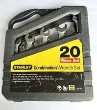 Stanley 20 Piece Combination Wrench Set With Case - Standard And Metric