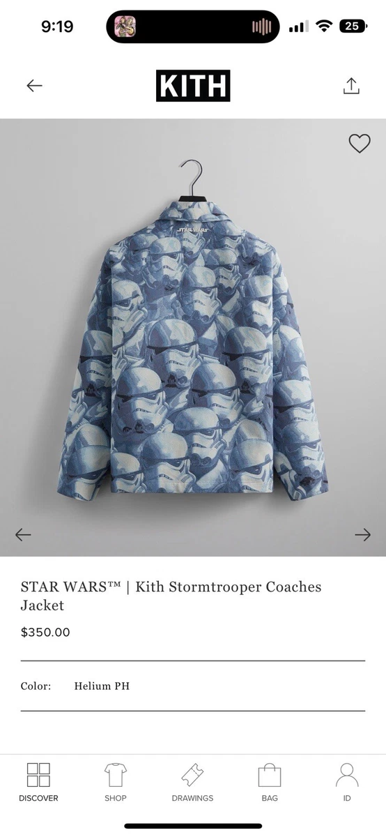 STAR WARS™ | Kith Stormtrooper Coaches Jacket in Helium Men’s Size XL