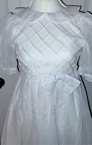 Girls vtg RUTH OF CAROLINE white boutique dress 8 flower girl communion 1990s - Picture 5 of 6