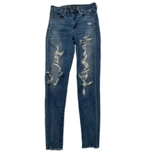 American Eagle Women’s Size 2 Regular Super Stretch Super Hi-Rise Jegging Light