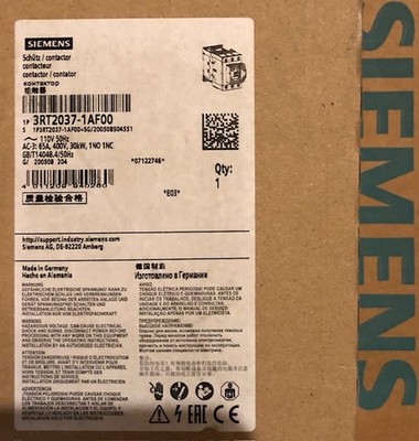 SIEMENS 3RT2037-1AF00  SIRIUS POWER CONTACTOR NEW IN BOX-USA STOCK