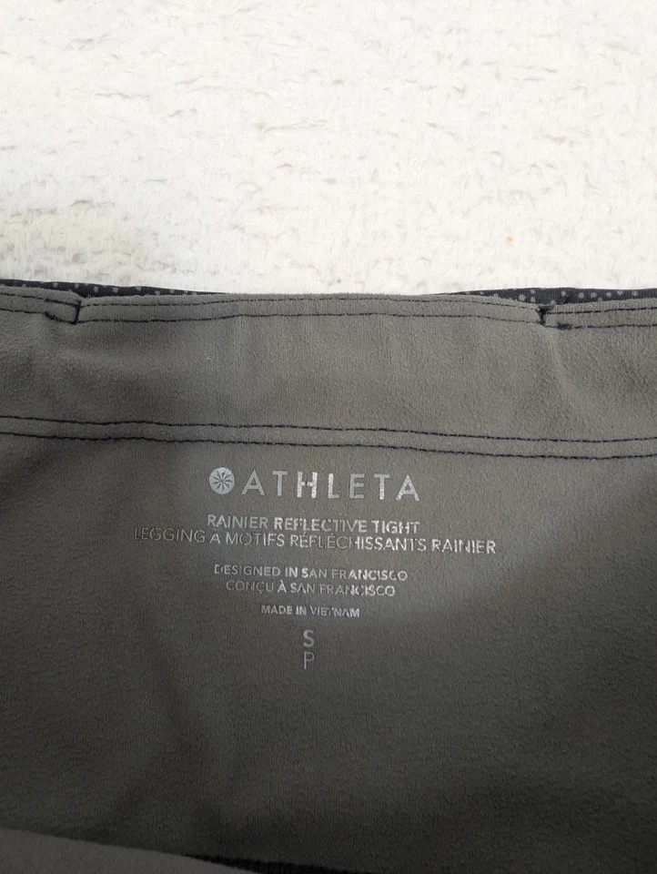 Leggings Athleta Mujer Pequeños Forrados Gris Rainier Jaspeado Carga Apretados Bolsillos con Cremallera Foto 2 de 4